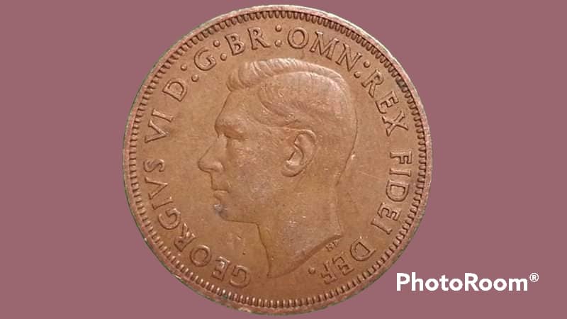 เหรียญ เงินตรา ประเทศ สหราชอาณาจักรบริเตนใหญ่และไอร์แลนด์เหนือ Penny (George VI) 1949