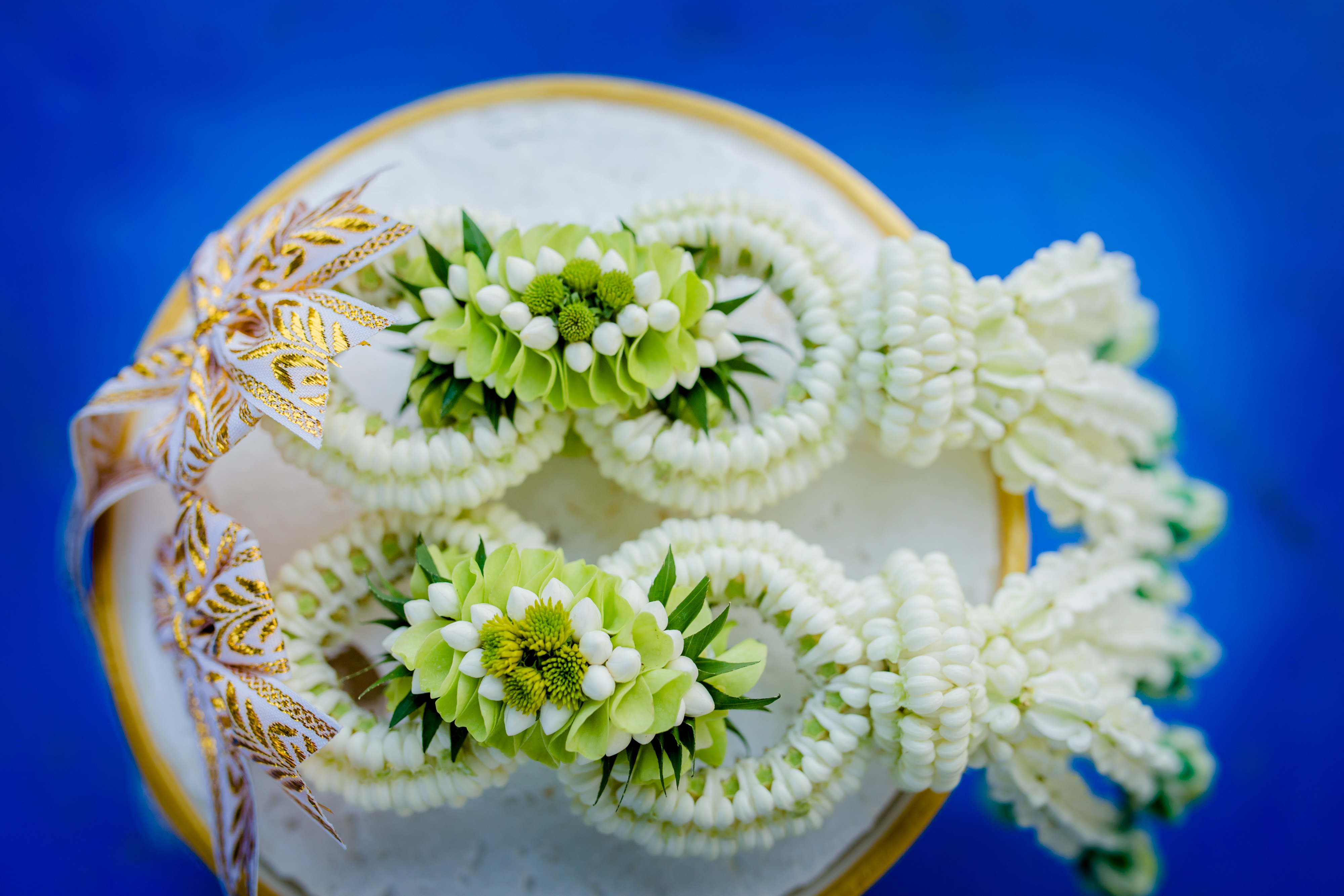 กรวยอุปฌาย์ คู่สวด (งานยอดมะพร้าวอ่อน สีเหลือง)