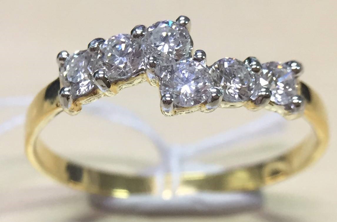 สั่งผลิตเพชรเบลเยี่ยมคัท แหวนแต่งงาน แหวนหมั้น ใส่เที่ยว ออกงาน แหวนทองคำ 18K เพชรแท้ 0.52 กะรัต 1.77 กรัม น้ำ 99 ราคาถูกมาก มีใบรับประกันค่ะ