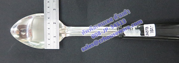 ทัพพีสเตนเลส ปลายแหลม ด้ามดำ Code : 008-JP-34513