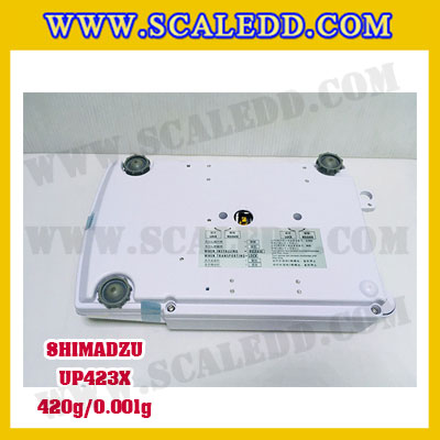เครื่องชั่งดิจิตอล ทศนิยม 3 ตำแหน่ง รุ่น UP423X 420gx0.001g เครื่องชั่งละเอียดสูง420g เครื่องชั่งน้ำหนัก420g ตาชั่ง420กรัม พิกัดน้ำหนัก 420g ความละเอียด 0.001g ยี่ห้อ SHIMADZU รุ่น UP423X