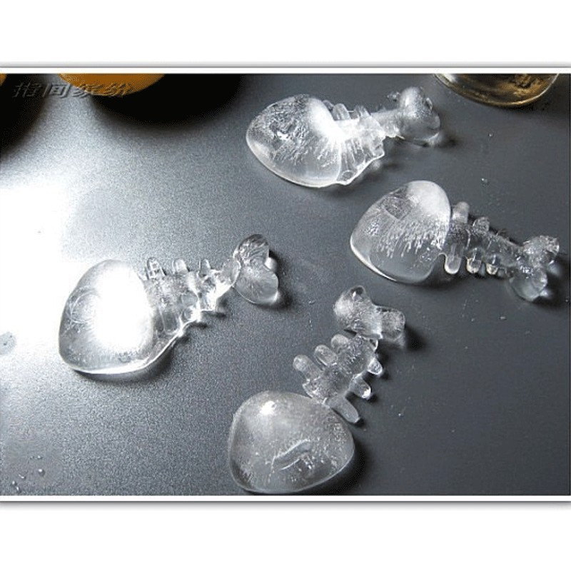 ที่ทำน้ำแข็ง รูปก้างปลา ซิลิโคน