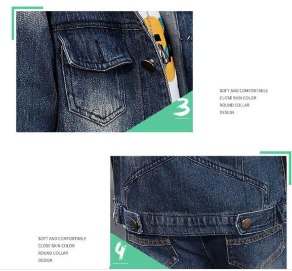 เสื้อกันหนาวยีนส์ ฮูดแดงหญิง ชาย