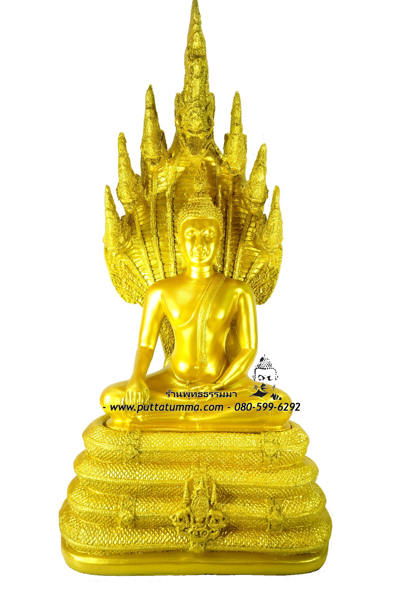 พระประจำวันเสาร์ เนื้อเรซิ่น พ่นทอง หน้าตัก 9 นิ้ว สูง 23 นิ้ว