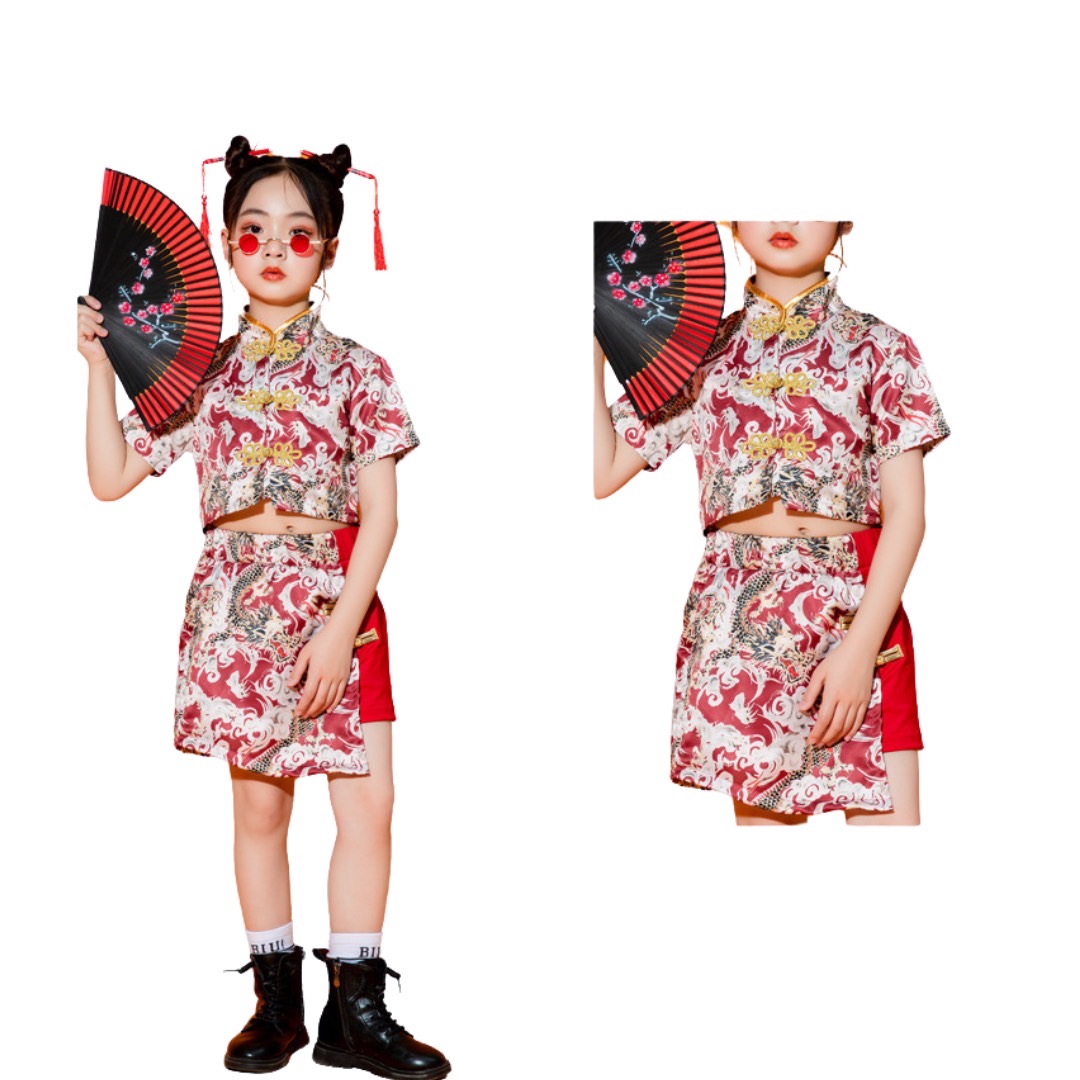 ชุดจีน เซ็ทเสื้อกี้เพ้า+กระโปรง กางเกง ลายใหม่ 2025