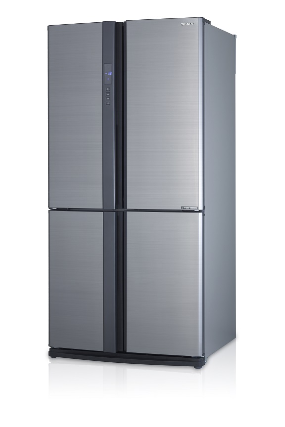 Sharp ตู้เย็น 4 ประตู J-Tech Inverter ความจุ 22.3 คิว รุ่น SJ-FX79T-SL สีเงิน