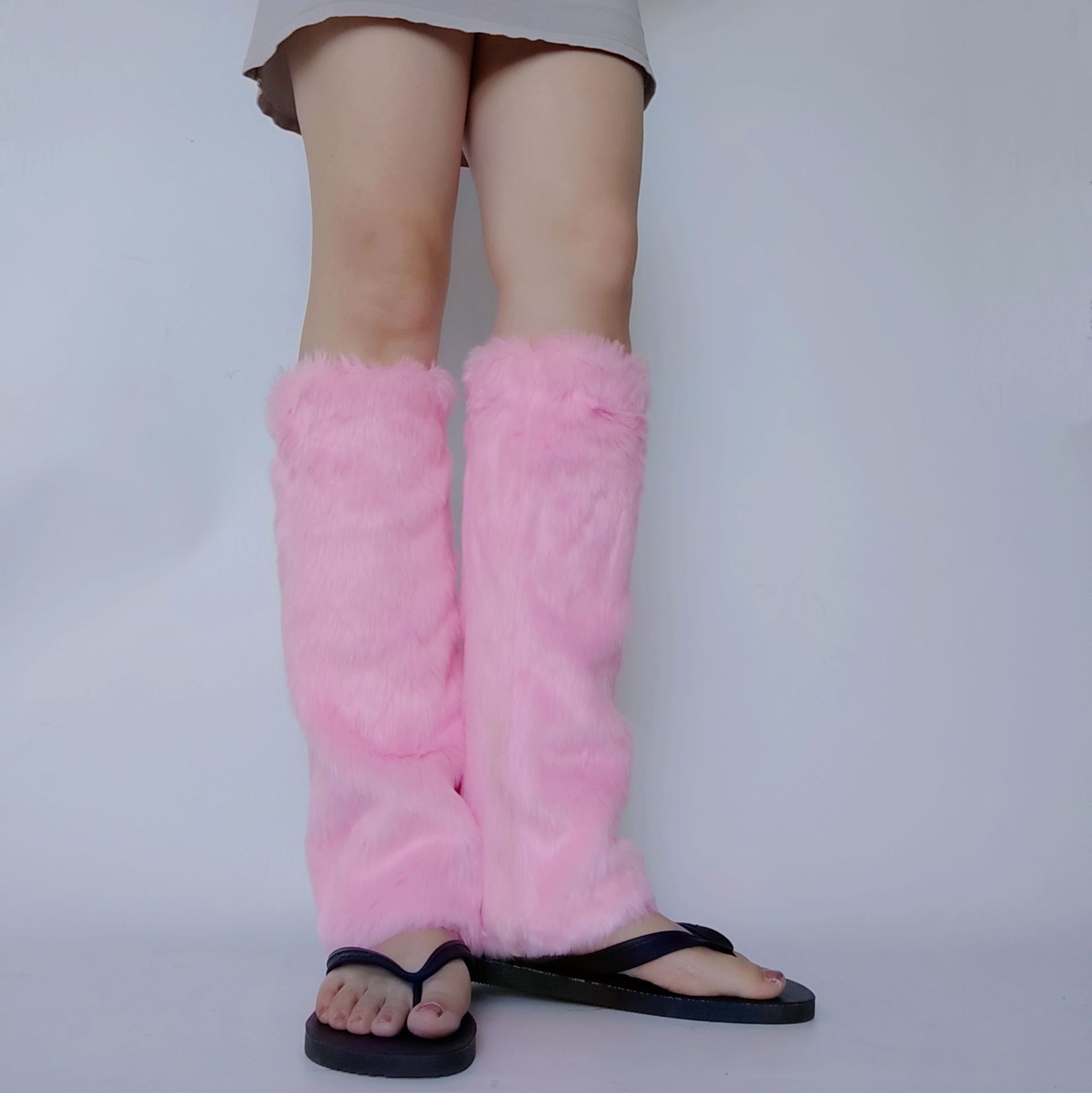พร้อมส่ง ถุงเท้าขนฟู สไตล์ญี่ปุ่น ปลอกขาขนยาว สไตล์เฟอบี้ ถุงเท้าแฟชั่น