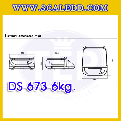 เครื่องชั่งน้ำหนักดิจิตอลตั้งโต๊ะ พิกัดน้ำหนัก 6 kg. Weighing Scale ยี่ห้อ DIGI รุ่น DS-673 อ่านค่าความละเอียด 2 g. (เครื่องชั่งผ่านตรวจรับรองจากสำนักชั่งตวงวัด)
