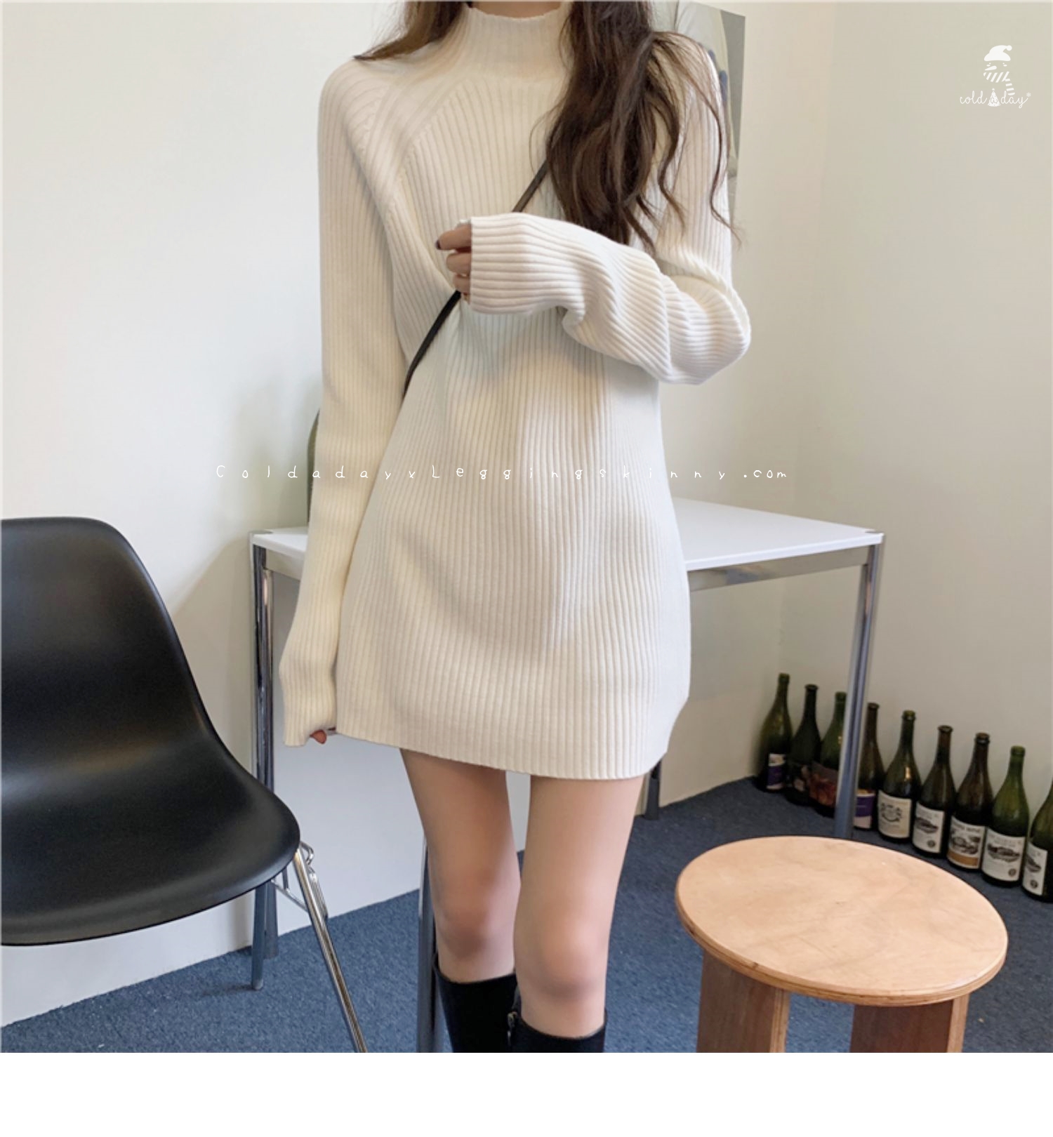มินิเดรส เดรสไหมพรมสั้น MINI DRESS มี 4 สี