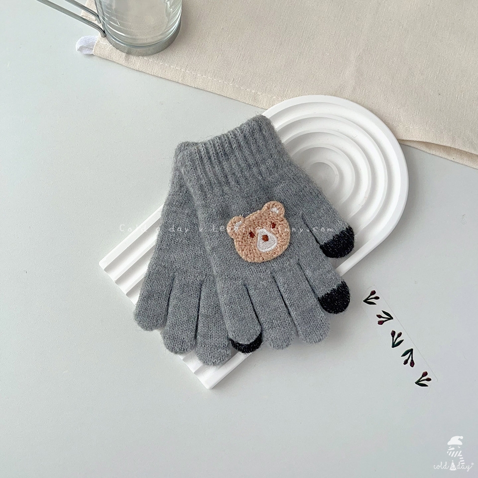 ถุงมือเด็ก ลายหมี 2-5 ปี