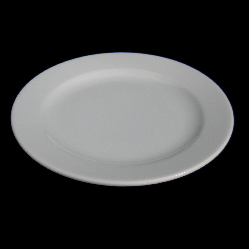 จานตื้นขอบหนา 24 ซม. ( 9.5 นิ้ว ) #0921 ยี่ห้อ Royal porcelain (รอยัล พอร์ซเลน )