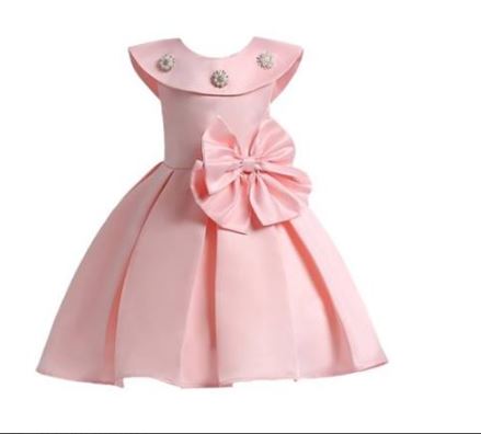 เดรสออกงาน สีชมพู โอรสแต่งโบว์