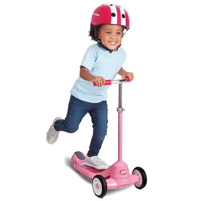 สกูตเตอร์ตัวแรกของลูก Radio Flyer Grow With Me Beginner Kids' Kick Scooter Pink