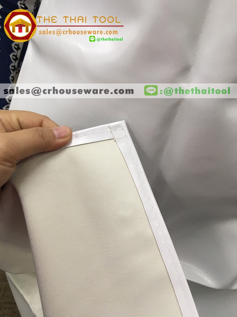 ผ้ากันเปื้อนหนังเทียมสีขาว 044-APR-631-001,เอี๊ยมหนังสีขาว,เสื้อคลุมกันเปื้อน,apron,ຜ້າກັນເປື້ອນ,เอี๊ยมสำหรับฟาร์มปศุสัตว์