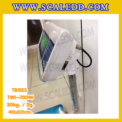 เครื่องชั่งน้ำหนัก30กิโลกรัม เครื่องชั่งน้ำหนัก30kg เครื่องชั่งดิจิตอล30kg เครื่องชั่งตั้งพื้น ตาชั่ง30kg ความละเอียด 2g ขนาดแท่นชั่ง40*50cm ยี่ห้อ TBOSS รุ่น TWI-700W (เครื่องชั่งผ่านตรวจรับรองจากสำนักชั่งตวงวัด)