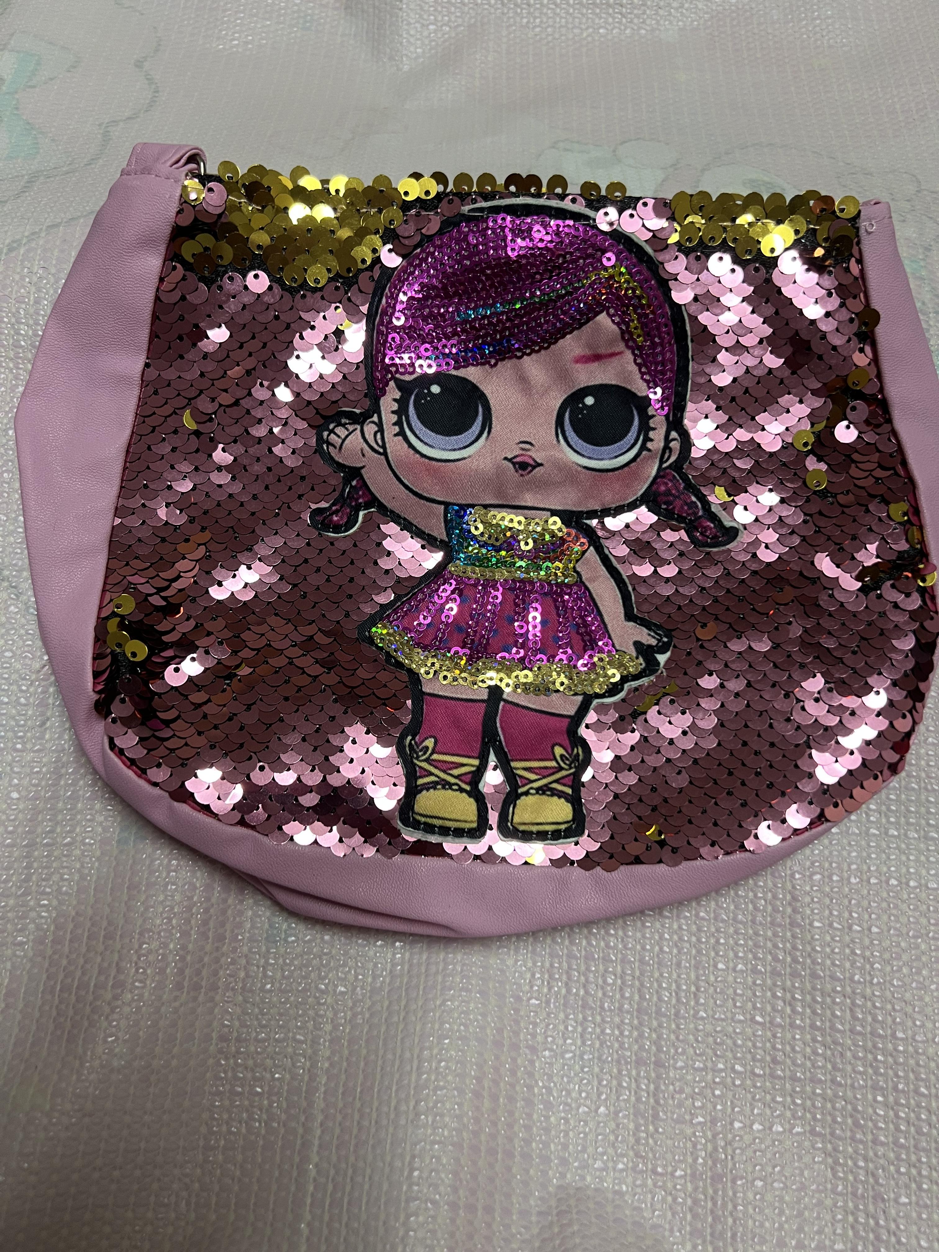 กระเป๋าเด็ก: เป้ LOL ปักเลื่อม ทรงมน