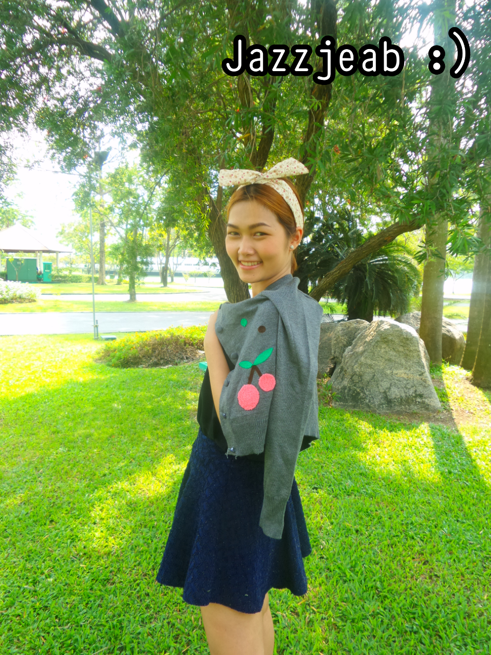 เสื้อคลุม เชอรี่ สีเทาเข้ม