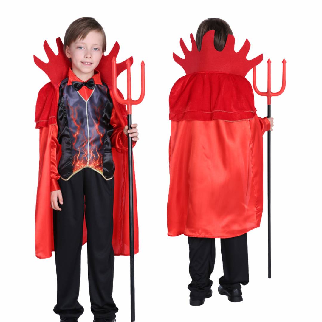 พร้อมส่ง ชุดเด็ก ฮาโลวีน Vampire แดร๊กคูล่าพร้อมผ้าคลุม