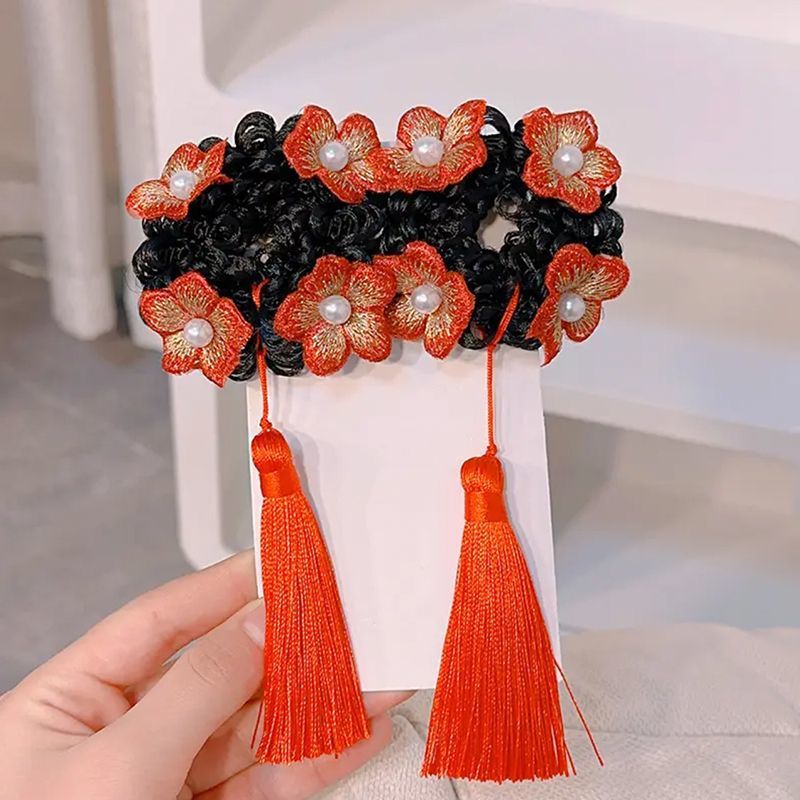 พร้อมส่ง กิ๊บติดผมตรุษจีน เด็ก ยางรัดผม ประดับพู่