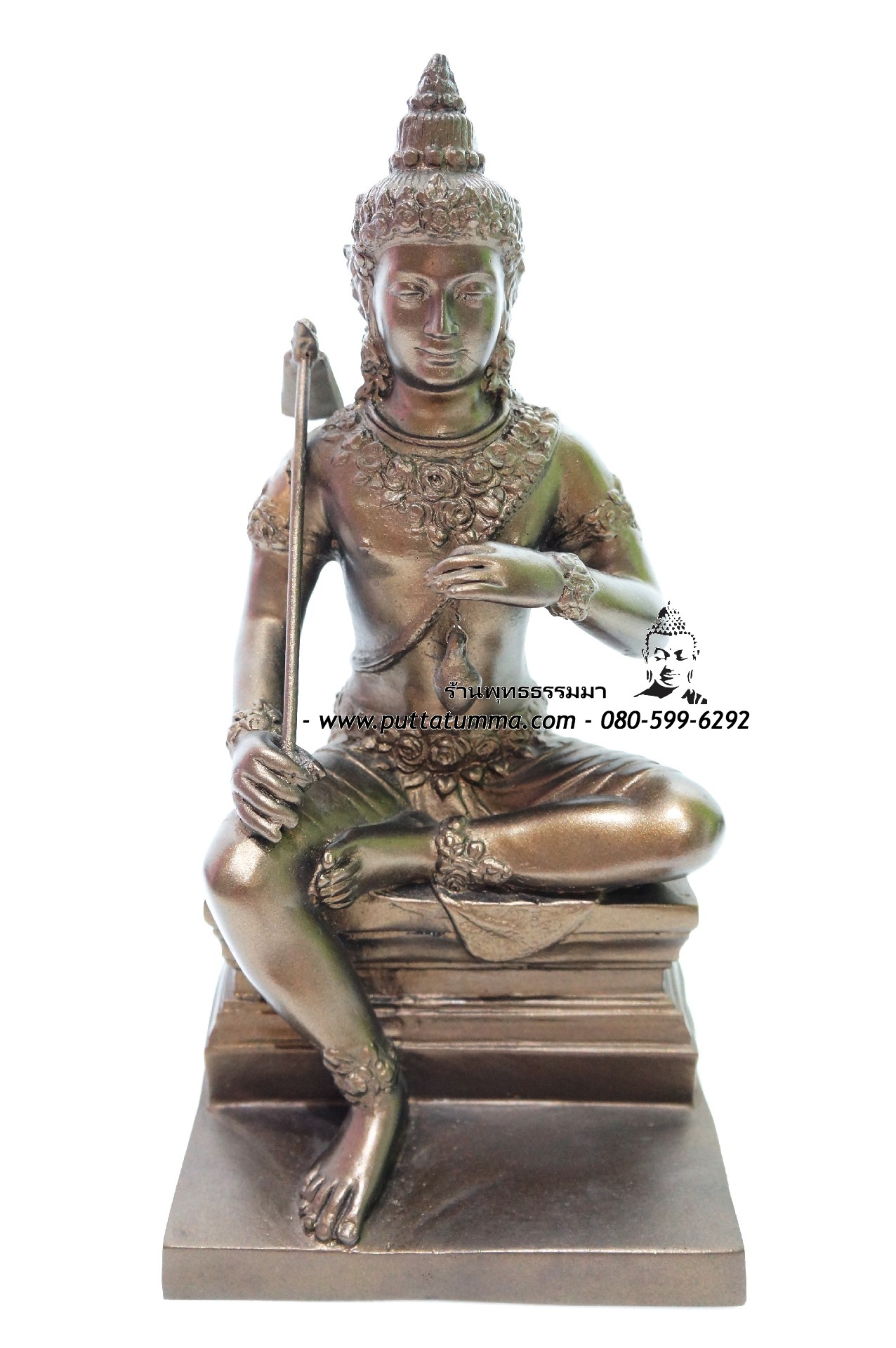 พระวิษณุกรรม เนื้อโลหะ ขนาด 7 นิ้ว สูง 13 นิ้ว
