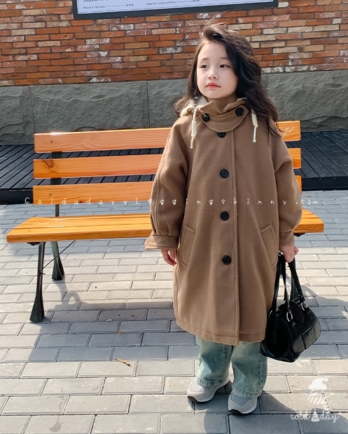 กางเกงยีนส์เด็ก บุขนกันหนาว ทรงขาบาน