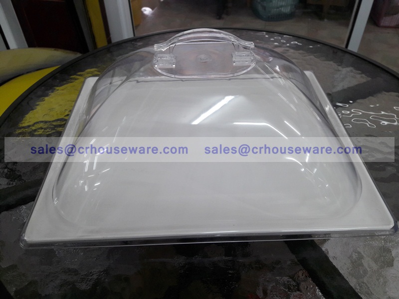 ถาดเมลามีน ขนาด 1/2 พร้อมฝาครอบอะคริลิค 1/2 รหัส 005-1210PDC