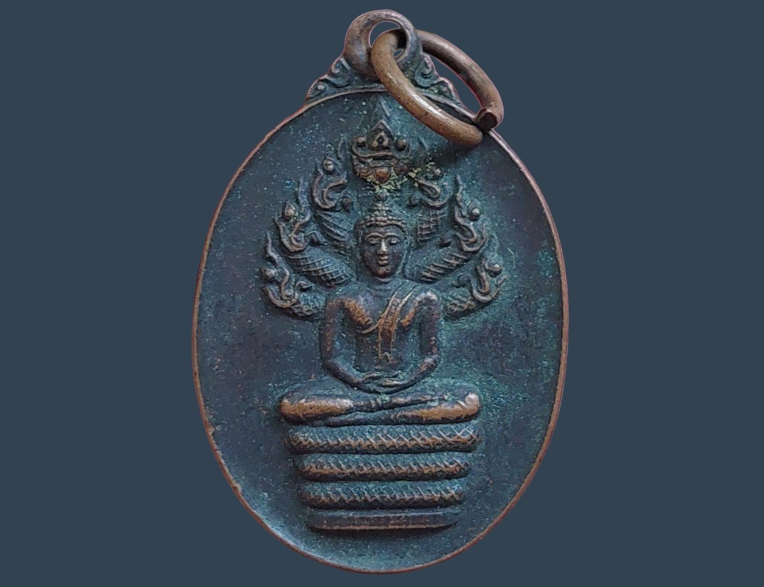 เหรียญ พระนาคปรก วัดโพธินิมิตรสถิตมหาสีมาราม กรุงเทพมหานคร ปี 2538 เนื้อทองแดง