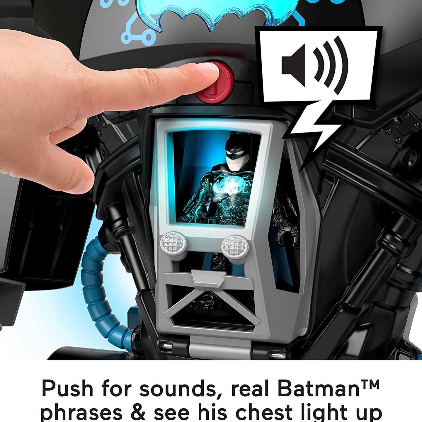 หุ่นยนต์แบทแมน Imaginext DC Super Friends Batman Toy, 2-in-1 Robot & Playset