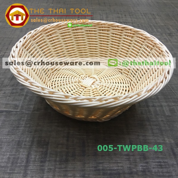 ตะกร้าหวายเทียม แบบกลม 005-TWPBB-43