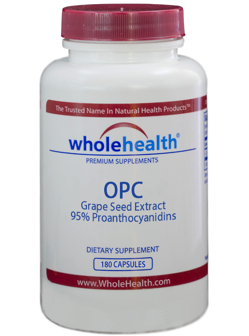 **พร้อมส่ง**Whole Health OPC Grape Seed Extract ( 95% Proanthocyanidins) 200 mg blend (180 Capsules) สารสกัดจากเมล็ดองุ่นเข้มข้นสูงสุด เพื่อผิวกระจ่างใส ไร้ริ้วรอย