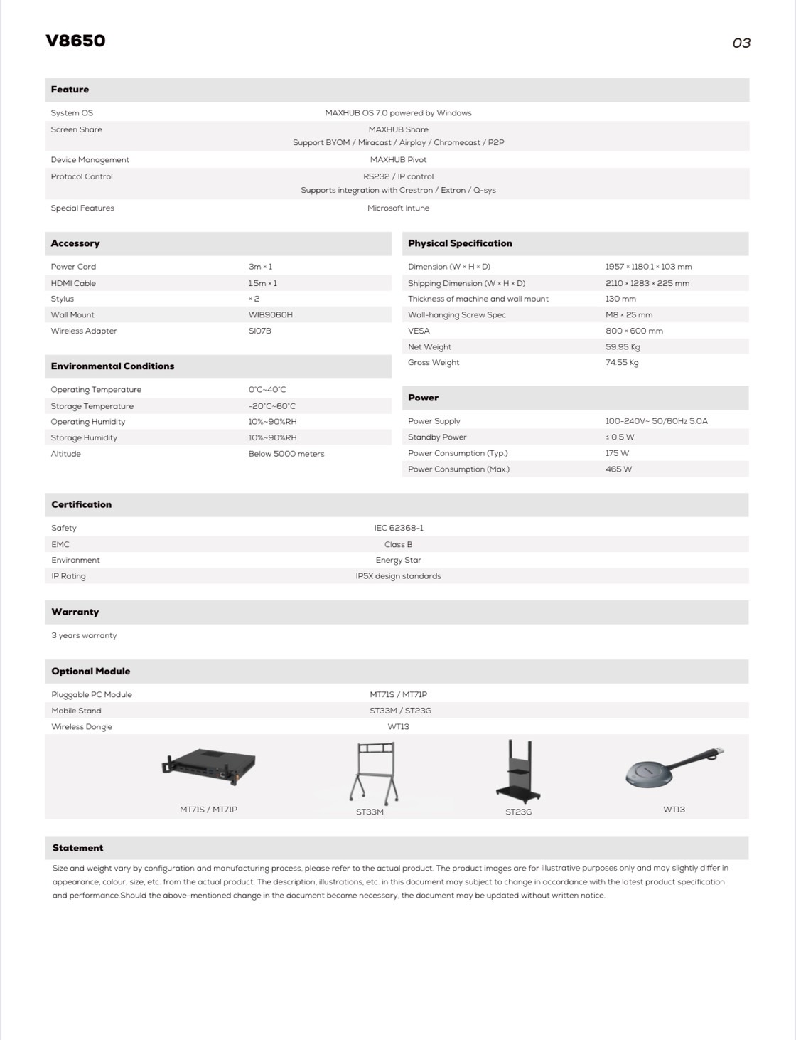 MAXHUB IFP V8650 XBoard V7 Series (86" / 4K)