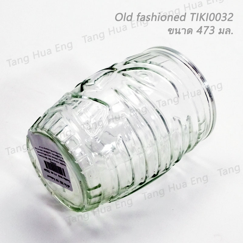 ( 1 ใบ ) แก้วใส TIKI Old Fashioned Tumbler ขนาด 473 มล. TIKI0032