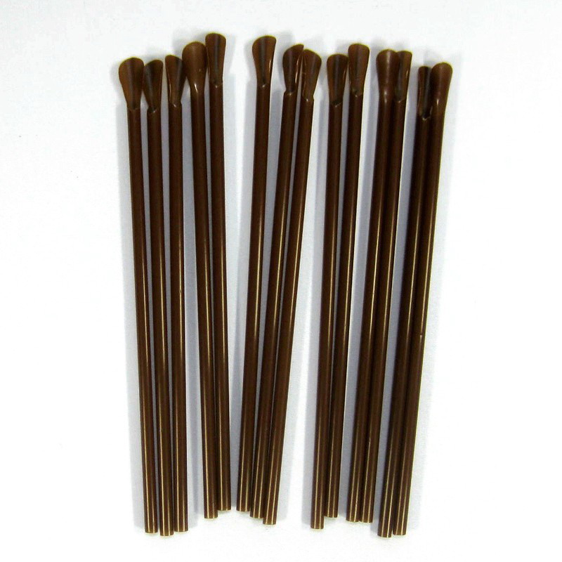 หลอดช้อน สีน้ำตาล ( 100 ชิ้น )