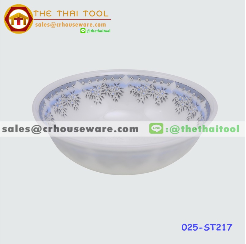 ชามกลม 6.25 นิ้ว เนื้อมุก ลายซิลเวอร์สตาร์ Code : 025-ST217