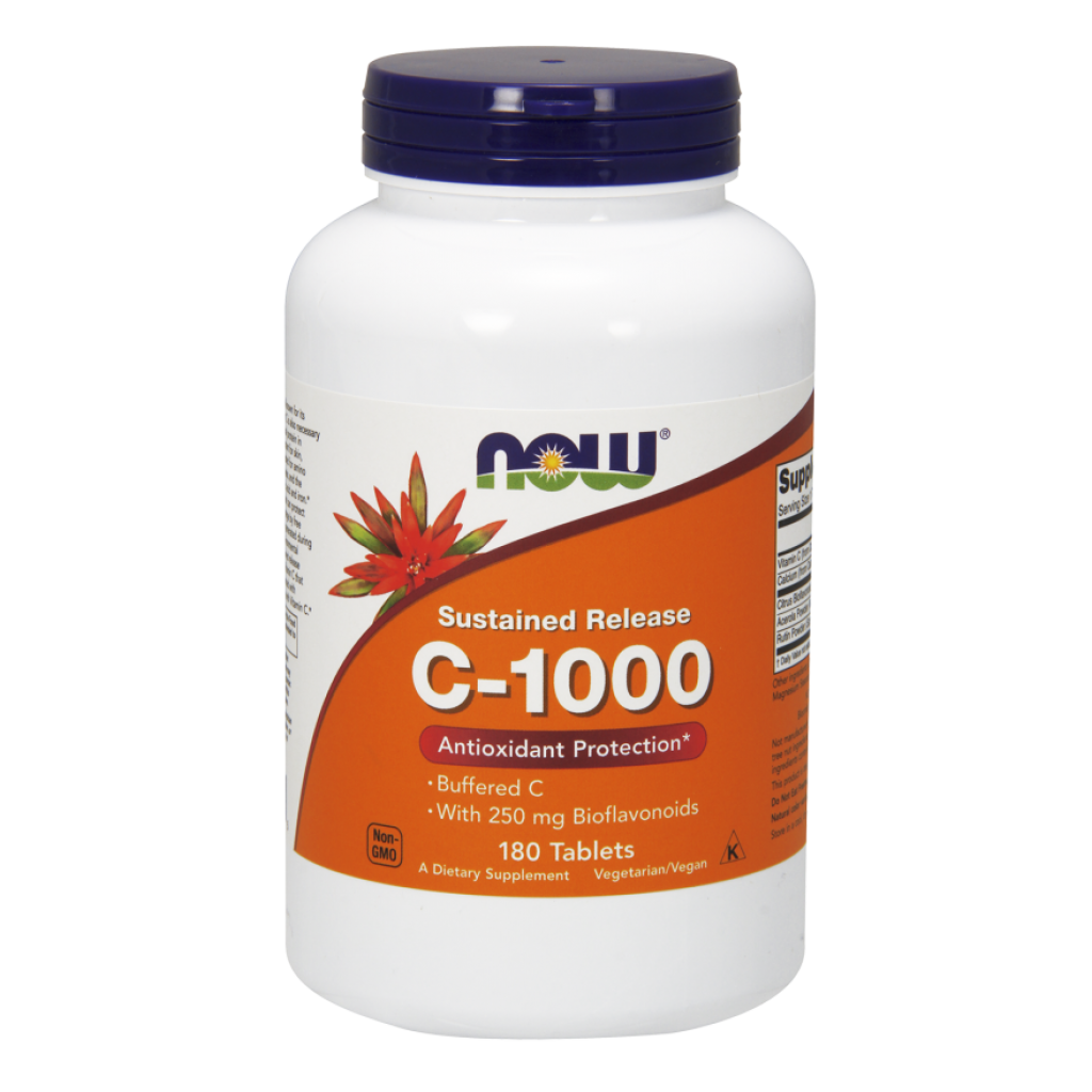 Now Foods,Sustained ReleaseC-1,000 BufferedC 180เม็ด วิตามินซีสูตรไม่ระคายเคืองกระเพาะอาหารค่อยๆปลดปล่อยตัวยา เพิ่มภูมิต้านทานป้องกันหวัดและเพื่อผิวขาวกระจ่างใส