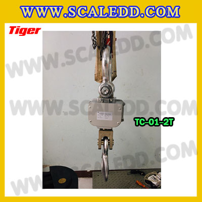 ตาชั่งแขวน2ตัน เครื่องชั่งแขวน2ตัน เครื่องชั่งแขวน2000kg เครื่องชั่งแขวนดิจิตอล2000kg พิกัด 2000kg ค่าละเอียด 0.5kg ตะขอหมุนได้360องศา เครื่องชั่งแขวนยี่ห้อ TIGER รุ่น TC-01