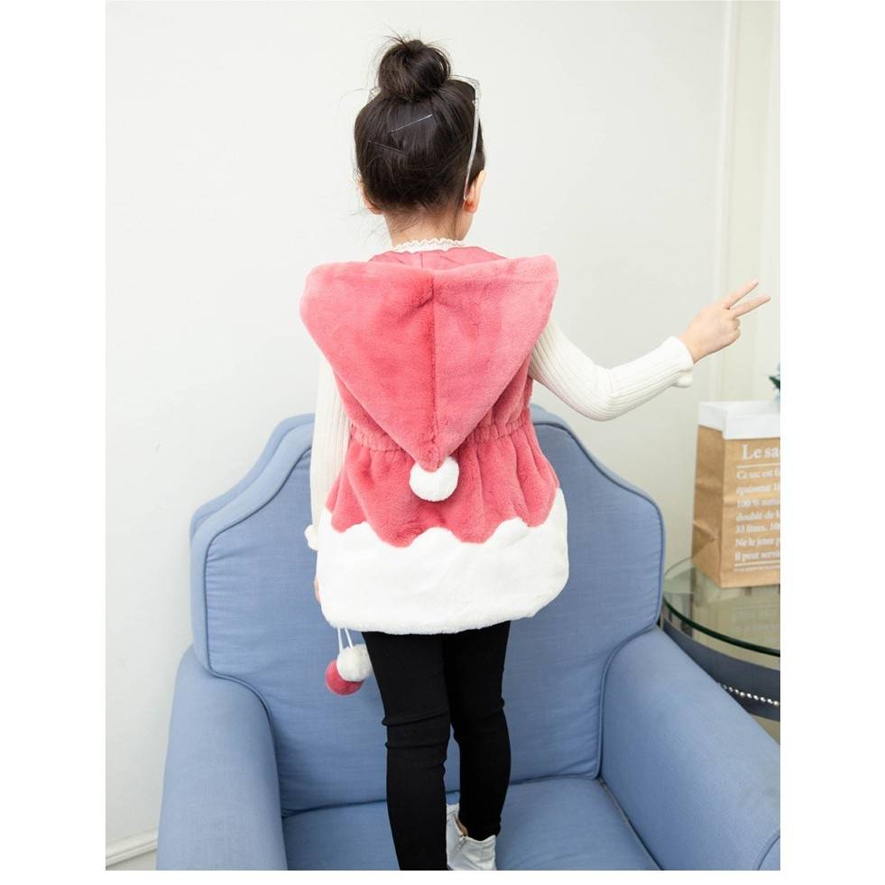 เสื้อกันหนาว เสื้อกั๊ก ขนนุ่มสีชมพู-ม่วง