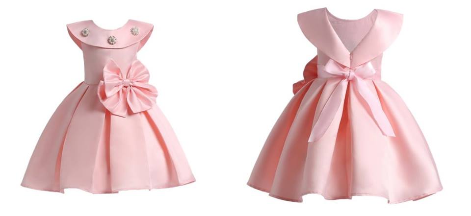 เดรสออกงาน สีชมพู โอรสแต่งโบว์