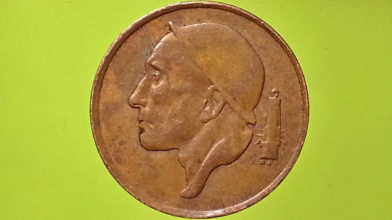 เหรียญ เงินตรา ประเทศ เบลเยี่ยม Centimes (French legend - Small head - coin alignment) 1965