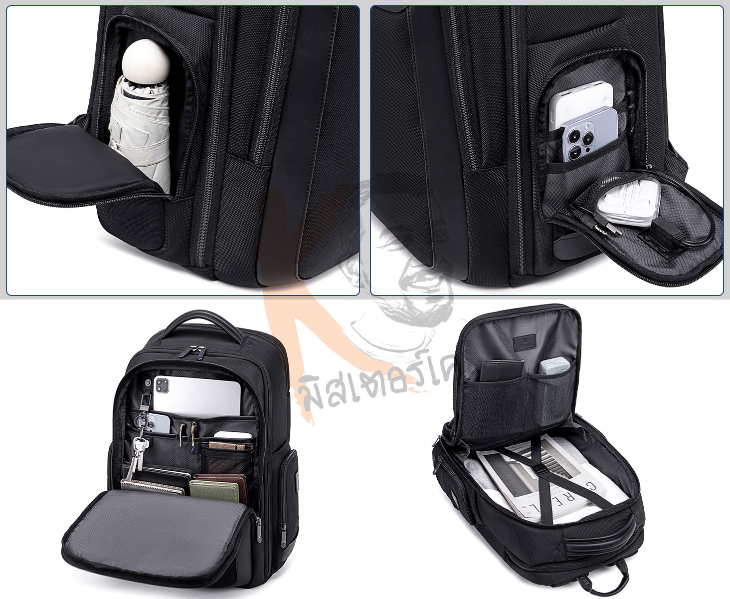 กระเป๋าเป้ Notebook สะพายหลัง รุ่น B00544 รองรับถึง 17" by Arctic Hunter