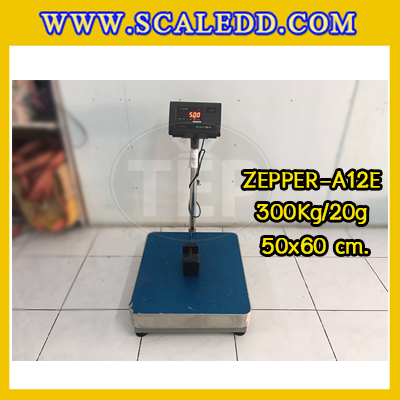เครื่องชั่งน้ำหนักดิจิตอล พิกัด300kg ความละเอียด20g รุ่น A12 แท่นชั่งขนาด50x60cm