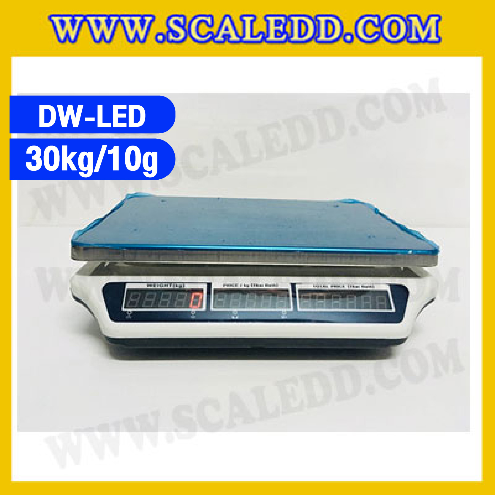 เครื่องชั่งคำนวณราคา30กิโลกรัม เครื่องชั่งดิจิตอล30kg Pricing Scale เครื่องชั่ง30kg ความละเอียด10g ตาชั่ง30กิโล เครื่องชั่งยี่ห้อ DYNAWEIGHT รุ่นDW88 (ผ่านตรวจรับรองจากสำนักงานกลางชั่งตวงวัด)