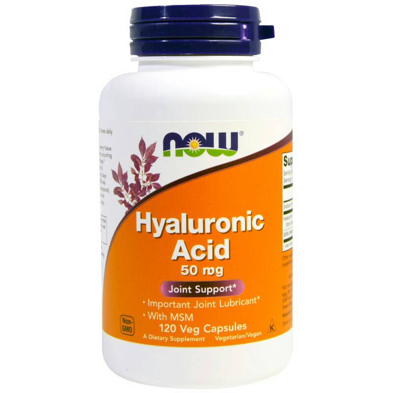 Now Foods, Hyaluronic Acid With MSM, 120 Veggie Caps ช่วยให้ผิวนุ่มชุ่มชื่น ช่วยบำรุงข้อต่อต่างๆ,เพิ่มMSM ช่วยบำรุงกระดูกและข้อ,ช่วยบำรุง ผิว ผมและเล็บให้แข็งแรง