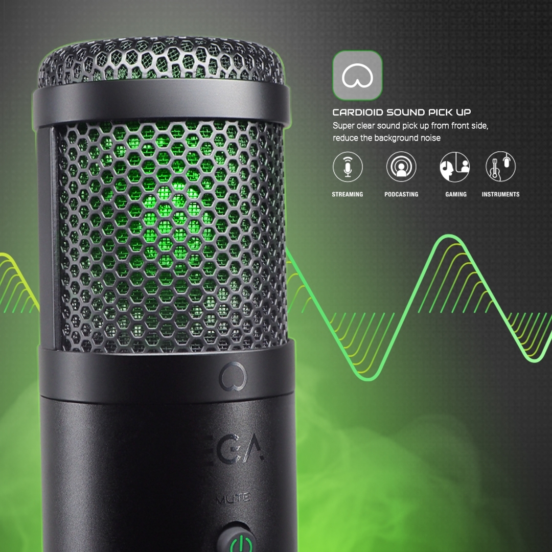 Cardioid Microphone USB 48KHz 16bit by EGA