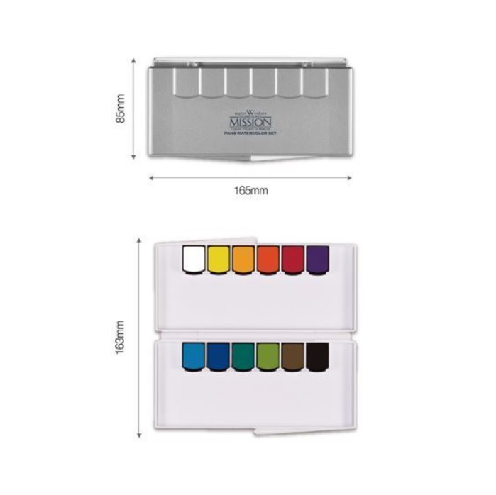 ชุดสีน้ำ Mijello Mission Silver 12สี