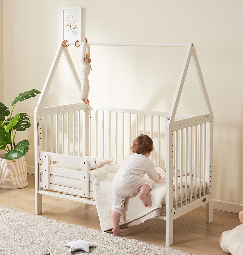 เตียงนอนไม้โครงบ้านสำหรับเด็ก WB3 + ปรับระดับได้ สามารถปรับเป็นโต๊ะเขียนหนังสือ TB10133