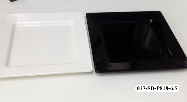 จานแบ่งสี่เหลี่ยมเล็ก มีขอบ 6.5" 017-SB-P818-6.5