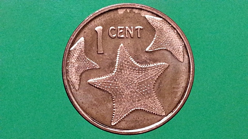 เหรียญ เงินตรา ประเทศ บาฮามาส Cent (Small - Non-magnetic) 2015