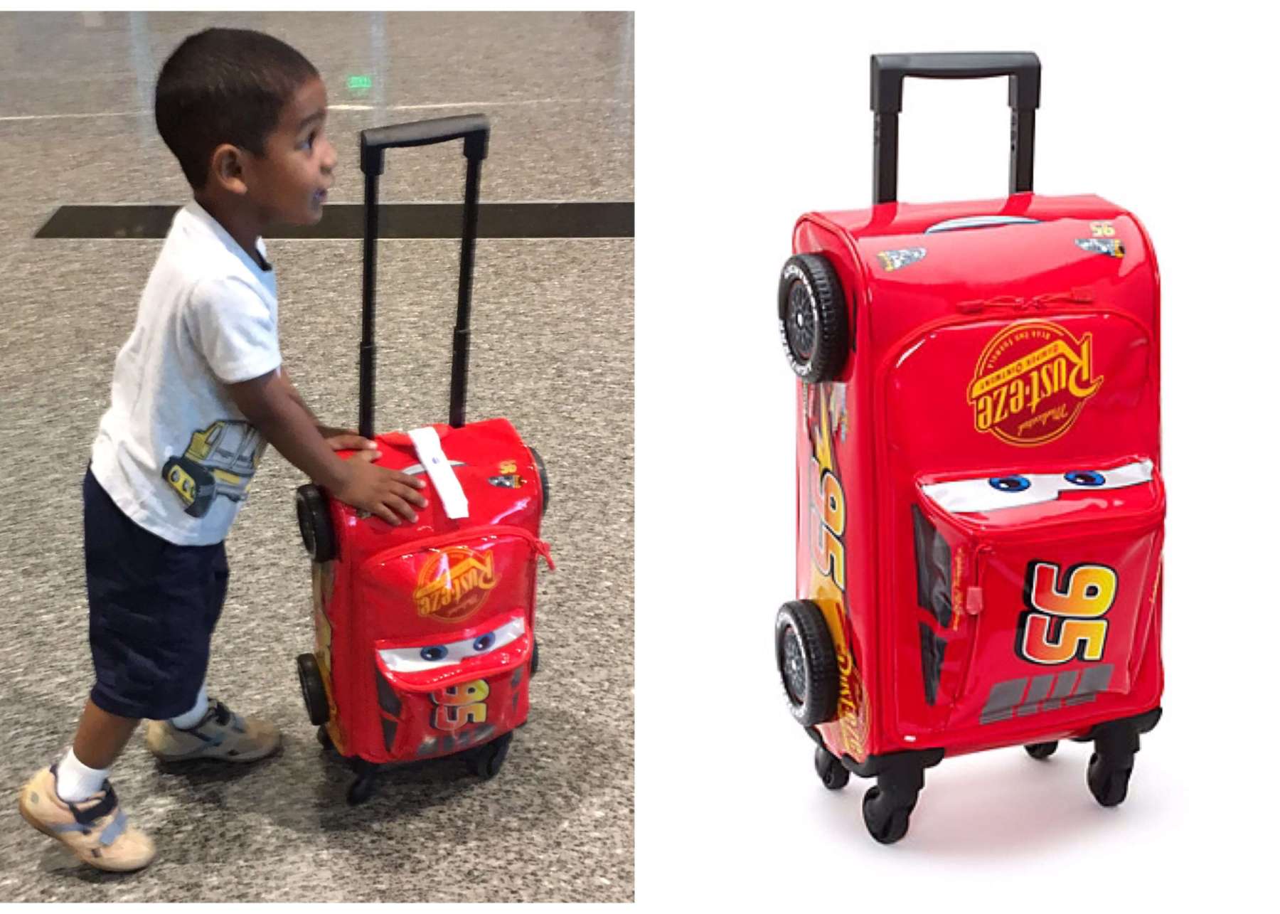 กระเป๋าลากนำเข้าจาก Disney Store 🇺🇸 Lightning McQueen Rolling Luggage – Cars 3
