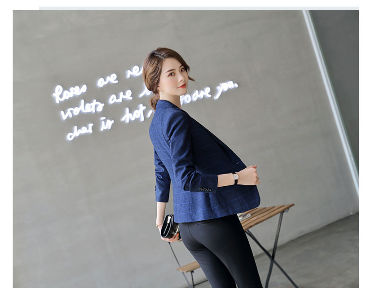 เสื้อสูทผู้หญิงแขนยาวสีน้ำเงินแบบสวยหรู มี 7 ไซส รหัส2291